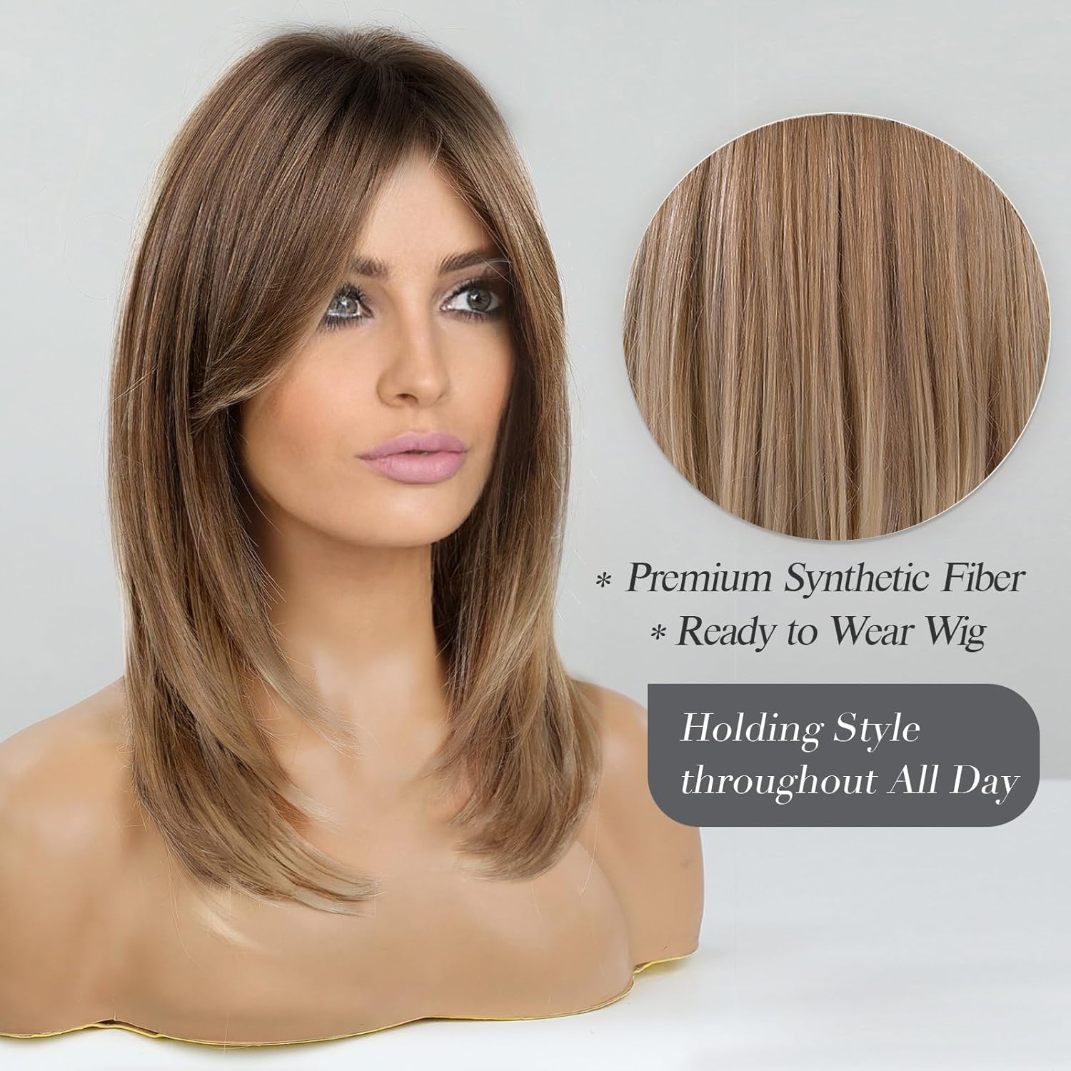 HAIRCUBE Layered Wigs for Women Synthetic Wig